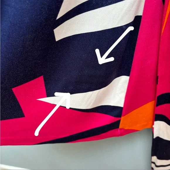 Diane Von Furstenberg Pink and Orange Wrap Dress - Picture 7 of 9